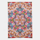 Dot Mandala Orange Blue Pink und White Geschirrtuch (Vertikal)