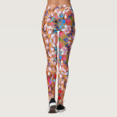 Dot Mandala Orange Blue Pink und White Leggings (Rückseite)