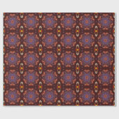 Dot Mandala Orange Blue und Lila Geschenkpapier (Flach)