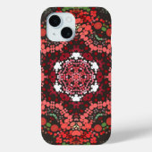 Dot Mandala Red Green und White Case-Mate iPhone Hülle (Rückseite)
