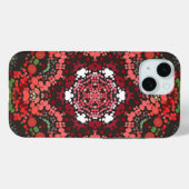 Dot Mandala Red Green und White Case-Mate iPhone Hülle (Rückseite (Horizontal))