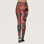 Dot Mandala Red Green und White Leggings (Rückseite)