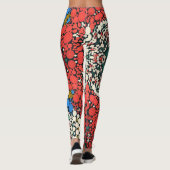 Dot Mandala Red White Blue und Green Leggings (Rückseite)