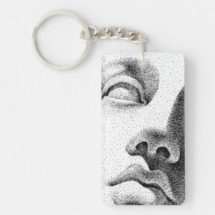 Dot Matrix Art: klassische Marmorwand Schlüsselanhänger