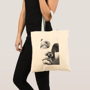 Dot Matrix Art: klassische Marmorwand Tragetasche