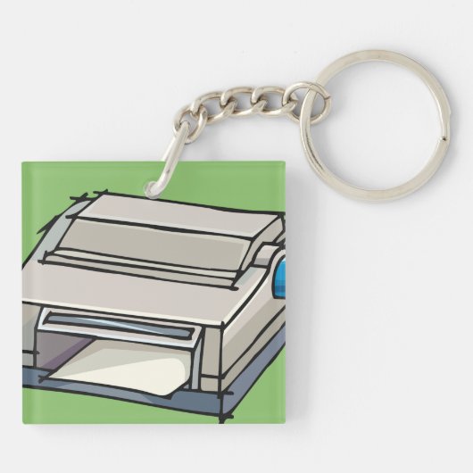 Dot Matrix-Drucker-Schlüsselanhänger Schlüsselanhänger (Rückseite)