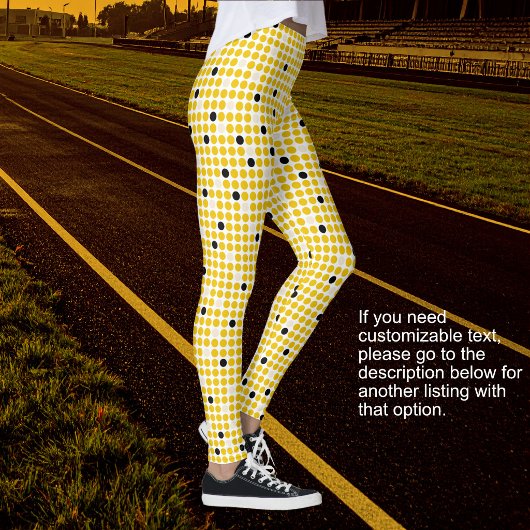 Dot Matrix - Gelb Creme Schwarz - OHNE TEXT Leggings