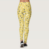 Dot Matrix - Gelb Creme Schwarz - OHNE TEXT Leggings (Rückseite)
