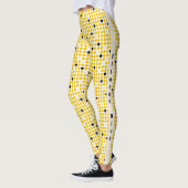 Dot Matrix - Gelb Creme Schwarz-Textoption Leggings (Links)