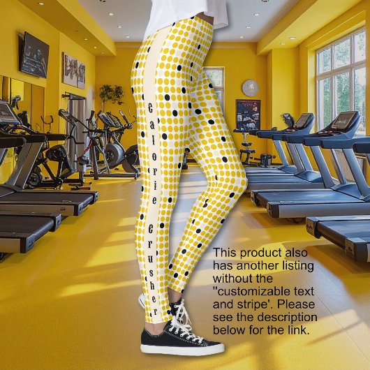 Dot Matrix - Gelb Creme Schwarz-Textoption Leggings