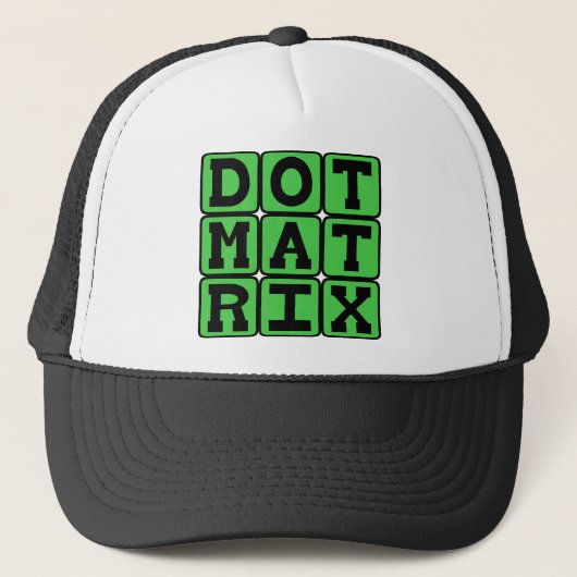 Dot Matrix, Gemustertes Array Truckerkappe (Vorderseite)