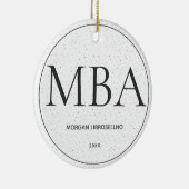 Dot MBA Abschluss Keramik Ornament (Rechts)