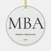 Dot MBA Abschluss Keramik Ornament (Vorne)
