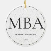 Dot MBA Abschluss Keramik Ornament (Hinten)