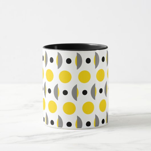 Dot Modern Yellow Gray Tasse (Zentrum)