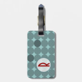 Dot Monogramm Gepäckanhänger (Rückseite vertikal)