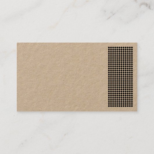 Dot Motif, Kraft Visitenkarte (Rückseite)