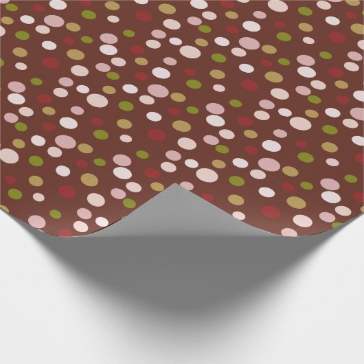 Dot Parade Espresso Geschenkpapier (Ecke)