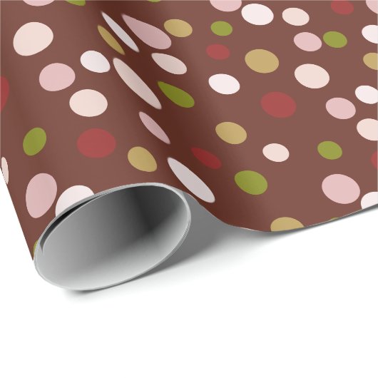 Dot Parade Espresso Geschenkpapier (Rolleneckpunkt)