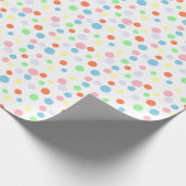 Dot Parade Helle Frühlingsfarben Geschenkpapier (Ecke)