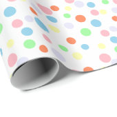 Dot Parade Helle Frühlingsfarben Geschenkpapier (Rolleneckpunkt)