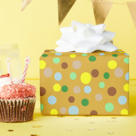 Dot Parade Naturfarben Geschenkpapier