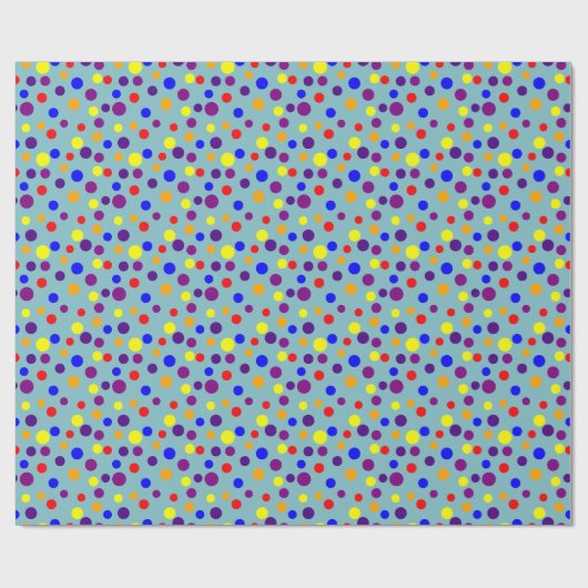Dot Parade Regenbogen Farben Geschenkpapier (Flach)