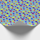 Dot Parade Regenbogen Farben Geschenkpapier (Ecke)