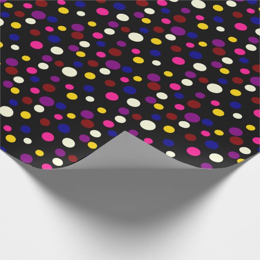 Dot Parade Sonnenuntergangsfarben Geschenkpapier (Ecke)