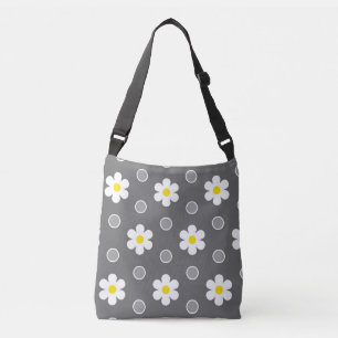Dot Pattern für Milchprodukte und Graue und weiße Tragetaschen Mit Langen Trägern