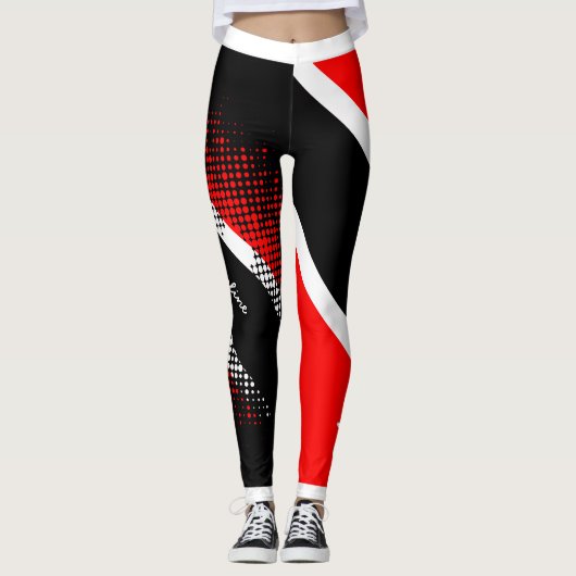 Dot Pattern Trinidad & Tobago Flag Leggings (Vorderseite)
