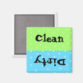 Dot sauber und dreckig magnet (Vorderseite/Rückseite)