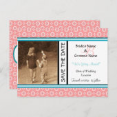Dot Save the Date Postkartenvorlage einfügen Ankündigungspostkarte (Vorne/Hinten)