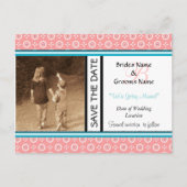 Dot Save the Date Postkartenvorlage einfügen Ankündigungspostkarte (Vorderseite)