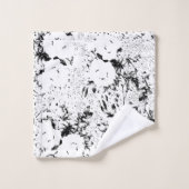 Dot, schwarze Kuh Badhandtuch Set (Waschlappen)