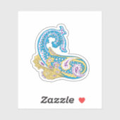 Dot, Sherpa Blue, Golden Sand Design Aufkleber (Blatt)