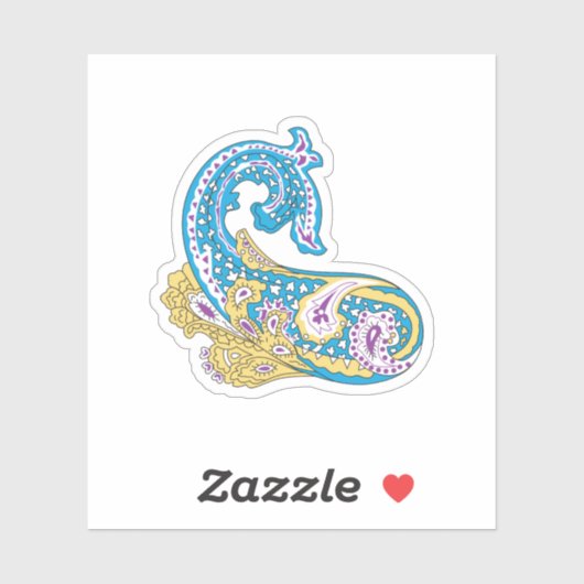 Dot, Sherpa Blue, Golden Sand Design Aufkleber (Blatt)