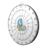 Dot, Sherpa Blue, Golden Sand Design Dartscheibe (Vorderseite rechts)