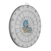 Dot, Sherpa Blue, Golden Sand Design Dartscheibe (Vorderseite Links)