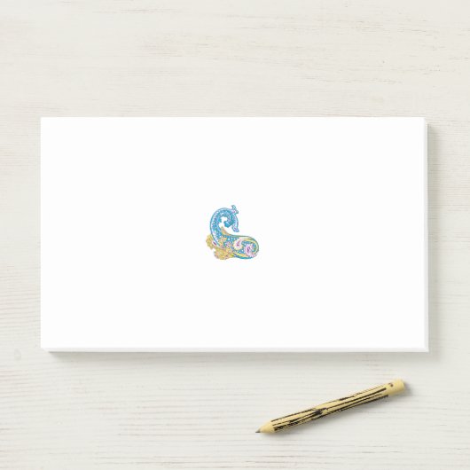 Dot, Sherpa Blue, Golden Sand Design Post-it Klebezettel (Auf Schreibtisch)