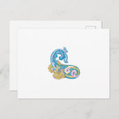 Dot, Sherpa Blue, Golden Sand Design Postkarte (Vorne/Hinten)