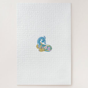 Dot, Sherpa Blue, Golden Sand Design Puzzle