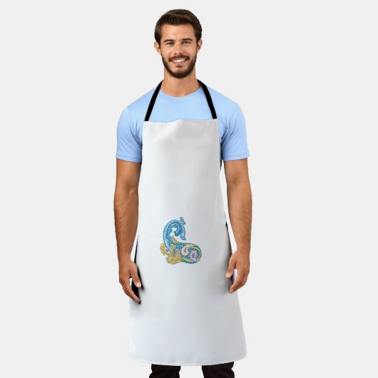 Dot, Sherpa Blue, Golden Sand Design Schürze (Getragen)