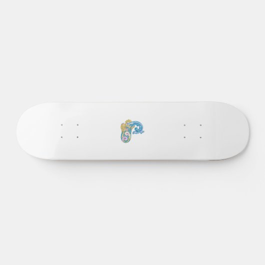 Dot, Sherpa Blue, Golden Sand Design Skateboard (Horizontal)