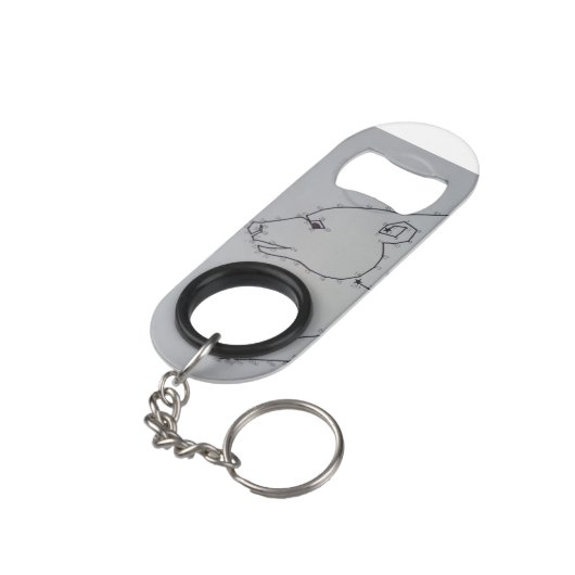 Dot to Dot Polar Bear Mini Flaschenöffner (Rückseite Schrägansicht)