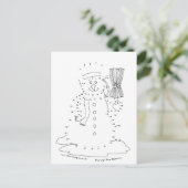 Dot to Dot Snowman Postkarte (Stehend Vorderseite)