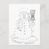 Dot to Dot Snowman Postkarte (Vorderseite)