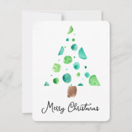 Dot Tree Christmas Flat Card Feiertagskarte