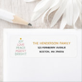 Dot Typografy Weihnachtsfeiertage Rücksendeadresse (Insitu)