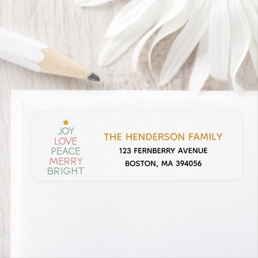 Dot Typografy Weihnachtsfeiertage Rücksendeadresse (Insitu)